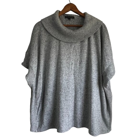 Banana Republic Sweater Poncho Gray Cowl Neck Oversized Knit Pullover XS/S - Picture 1 of 6